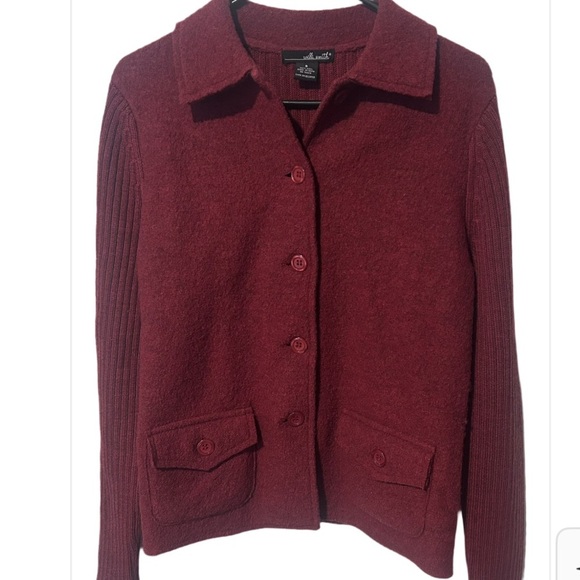 Willi Smith 100% Wool Sweater Button Up Cardigan Small - Picture 1 of 5